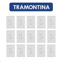 Kit 15 Interruptor Simples 4X2 Embutir Branco Liz Tramontina