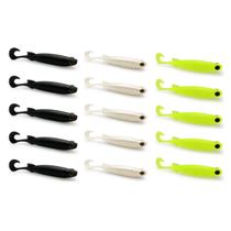 Kit 15 Iscas Artificiais Para Pesca Monster 3X E-Shad 12cm