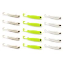 Kit 15 Iscas Artificiais Para Pesca Monster 3X E-Shad 12cm