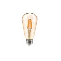 Kit 15 Lâmpadas Led Filamento 4W ST64 Vintag Retro Luz Âmbar