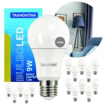 Kit 15 lampadas led tipo bulbo 9w 3000k