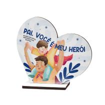Kit 15 Lembrancinhas Coração MDF Celebração Dia dos Pais