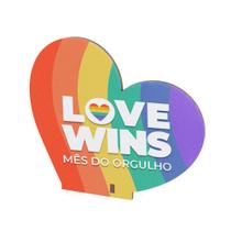 Kit 15 Lembrancinhas Decorativo Coração MDF LGBT Kit 15 Lembrancinhas Decorativo Coração MDF LGBT