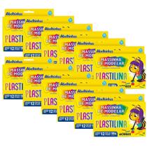 Kit 15 Massinhas de Modelar Plastilina 180g 12 Cores Acrilex