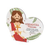 Kit 15 MDF Coracao Natural Lembrancinhas Pascoa