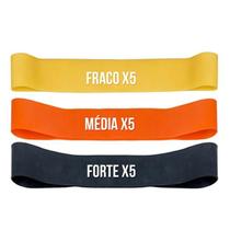 Kit 15 Mini Band Kallango Basic com 3 Intensidades