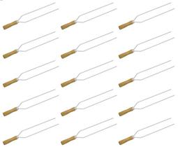 Kit 15 mini espeto duplo churrasco 39 cm espetinho matrinox