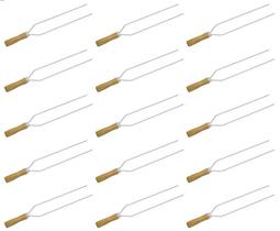 Kit 15 mini espeto duplo churrasco 39 cm espetinho matrinox