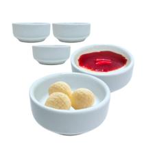 Kit 15 Mini Manteigueira individual para Restaurante porcelana Branca 60mL Porta geléia para hotel Kit 15 Mini Manteigueira individual para Restaurante porcelana Branca 60mL Porta geléia para hotel