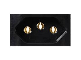 Kit 15 Modulo Tomada 2P+T 20A 250V Preto Pezzi Linha 50000