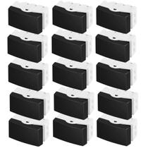 KIT 15 Modulos Interruptor Paralelo Three Way Preto Blux
