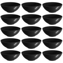 Kit 15 Molheiras 120ml Ramequins Coza Redondo Plástico Bowls Sobremesa Petisco