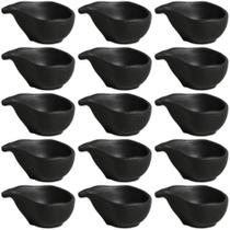 Kit 15 Molheiras 40ml Cerâmica Preto Matte Restaurante Orgânico Japonês Porto Brasil