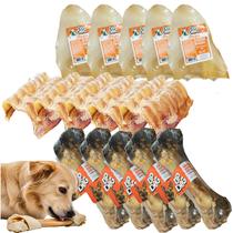 Kit 15 Mordedor Natural Orelhas Osso Traqueia Pet Cachorro Kit 15 Mordedor Natural Orelhas Osso Traqueia Pet Cachorro