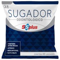 KIT 15 PACOTES - Sugador Odontológico Atóxico Descartável (SSPLUS) - Pacote com 40 Unidades