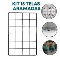 Kit 15 Painel Aramado 20x30cm Decoração Minimalista Galeria Fotos Organização Visual