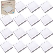 Kit 15 Painel Plafon 24w Luminaria de Teto Luz Branco Frio 6500K Bivolt Soprepor Quadrado Avant