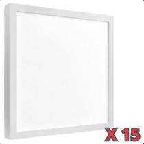 Kit 15 Painel Plafon Led Branco Frio 36w 40x40 Sobrepor Estrutura Branco-frio 6500k Kit 15 Painel Plafon Led Branco Frio 36w 40x40 Sobrepor Estrutura Branco-frio 6500k