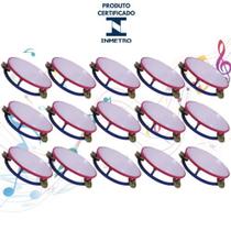 Kit 15 Pandeiro Para Criança Menino E Menina Musica Brinquedo