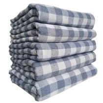 Kit 15 Panos De Chão Xadrez Azul Saco Alvejado Limpeza Geral Atacado