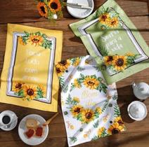 Kit 15 Panos de Copa Felpudo Estampado Dohler Girassol Kit 15 Panos de Copa Felpudo Estampado Dohler Girassol