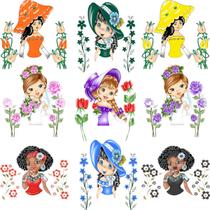 Kit 15 Panos P/ Fazer Saia Crochê Bonecas Glíter Sortidos