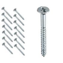 Kit 15 Parafuso 35x40mm Cabeça Chata Para Madeira Metal Parede Carpintaria Alvenaria Marcenaria Fixar Kit 15 Parafuso 35x40mm Cabeça Chata Para Madeira Metal Parede Carpintaria Alvenaria Marcenaria Fixar