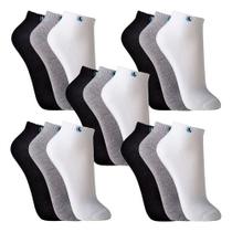 Kit 15 Pares Meia Lupo Cano Curto Masculina Sport