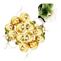 Kit 15 Pçs Bola De Natal 3cm Enfeite Arvore Facetada Dourada Kit 15 Pçs Bola De Natal 3cm Enfeite Arvore Facetada Dourada