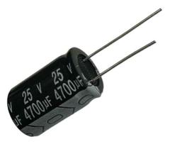 Kit 15 pçs - capacitor eletrolitico 4700x25v - 4700uf x 25v