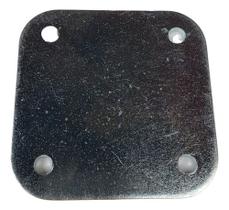 Kit 15 PCs CHAPA Base Quadrada 80X80 C/ FURO GV