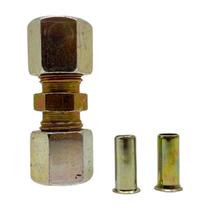 Kit 15 Peças 5 Uniões Uda 08mm + 10 Inserts 08mm