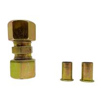 Kit 15 Peças - 5 Uniões Uda 12mm + 10 Inserts 12mm