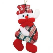 Kit 15 Pendente Natalino Boneco De Neve Rena Papai Noel 18cm