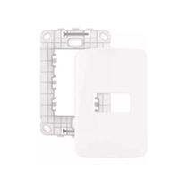 Kit 15 Placa 4x2 1 Posto B3 Branco + 15 Suporte 4x2 Margirius