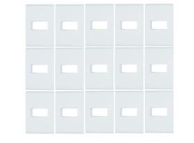 Kit 15 Placa 4X2 1 Posto Horizontal Branca Liz - Tramontina