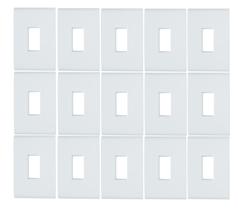 Kit 15 Placa 4x2 1 Posto Vertical Branca - Tramontina Kit 15 Placa 4x2 1 Posto Vertical Branca - Tramontina