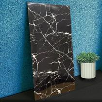 Kit 15 Placa Adesiva Parede Painel Mármore Preto 30x60cm