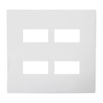 Kit 15 Placa Branca 4x4 2+2 Módulos com Suporte Linha I9