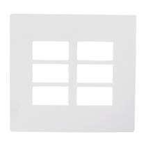 Kit 15 Placa Branca 4x4 3+3 Módulos com Suporte Linha I9