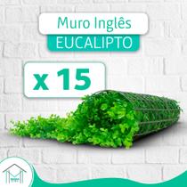 KIT 15 Placa de Buchinho 60x40 Tipo Eucalipto - Grama Artificial para Muro Ingles / Jardim Vertical