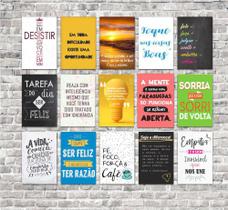 Kit 15 Placas 20X30 Decorativas No Mdf Adesivada Modelo 8