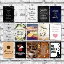 Kit 15 Placas Decorativas Frases Motivacionais