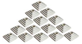 Kit 15 Plafon Piramide Quadrado Rosqueado E27 - Roper Plast