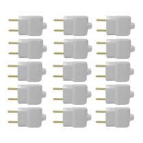 Kit 15 Plugue Pino Macho 2p 10a+15 Tomadas 10a