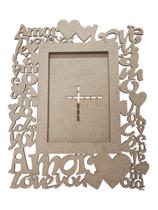 Kit 15 Porta Retrato MDF Cru Foto 10x15 Love Amor Coração Kit 15 Porta Retrato MDF Cru Foto 10x15 Love Amor Coração