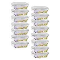 Kit 15 Potes 640ml Hermético Anel Vedação