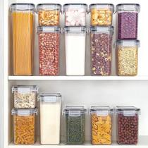 Kit 15 Potes com Tampa de Silicone Herméticos