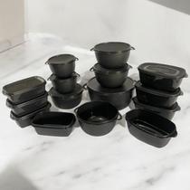 Kit 15 Potes hermético e Modernos Ultra Resistentes Vasilhas