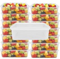 Kit 15 Potes Retangular 500ml Com Tampa Marmita